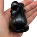 Black Obsidian Carved Santa Claus Figurine Christmas Home Decor Carving Stone