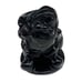 Black Obsidian Carved Santa Claus Figurine Christmas Home Decor Carving Stone