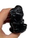 Black Obsidian Carved Santa Claus Figurine Christmas Home Decor Carving Stone