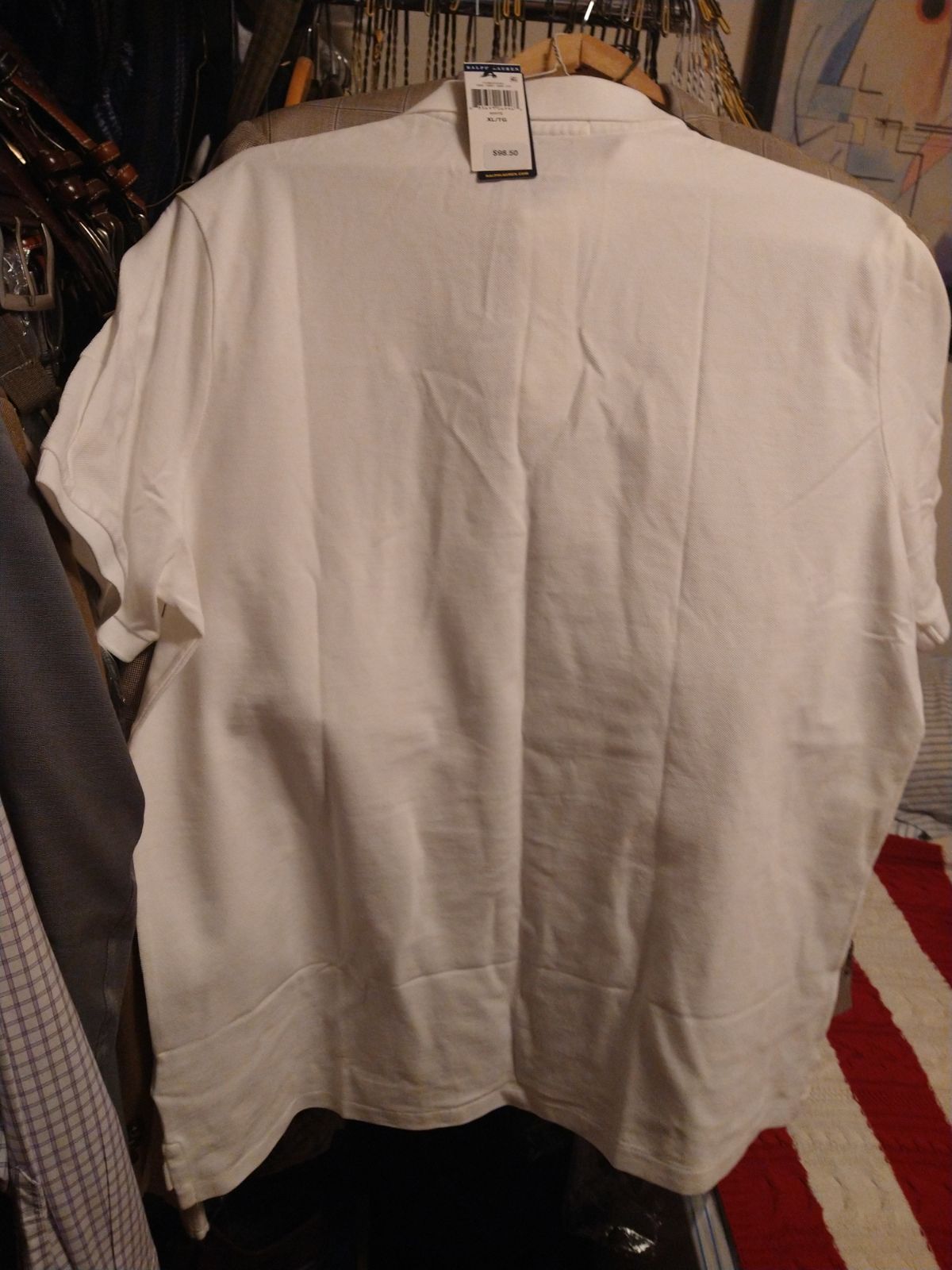 New beautiful Ralph Lauren Polo Men short sleeve polo shirts white size XXLarge