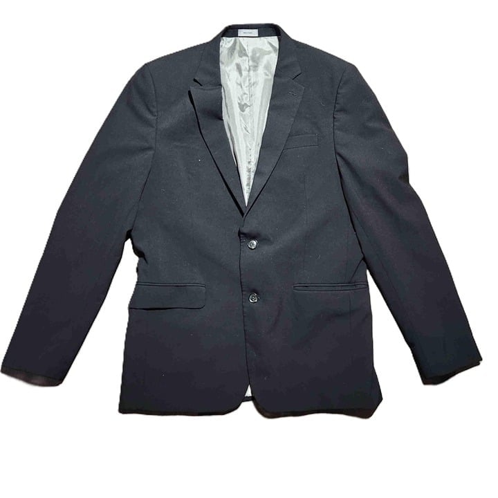 J.Ferrar Mens Black Single-Breasted Suit Jacket Size 42L