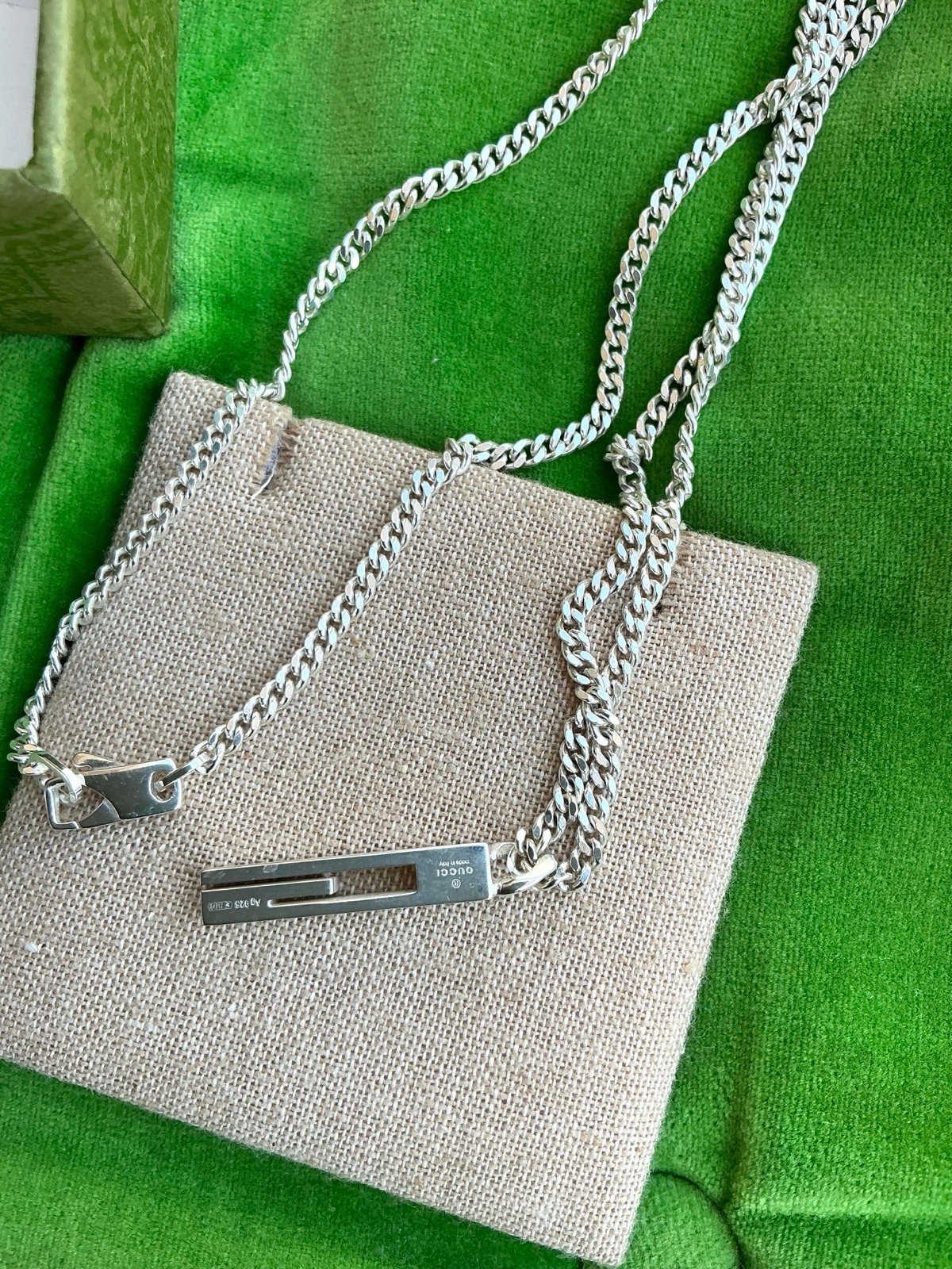 Authentic GUCCI silver necklace