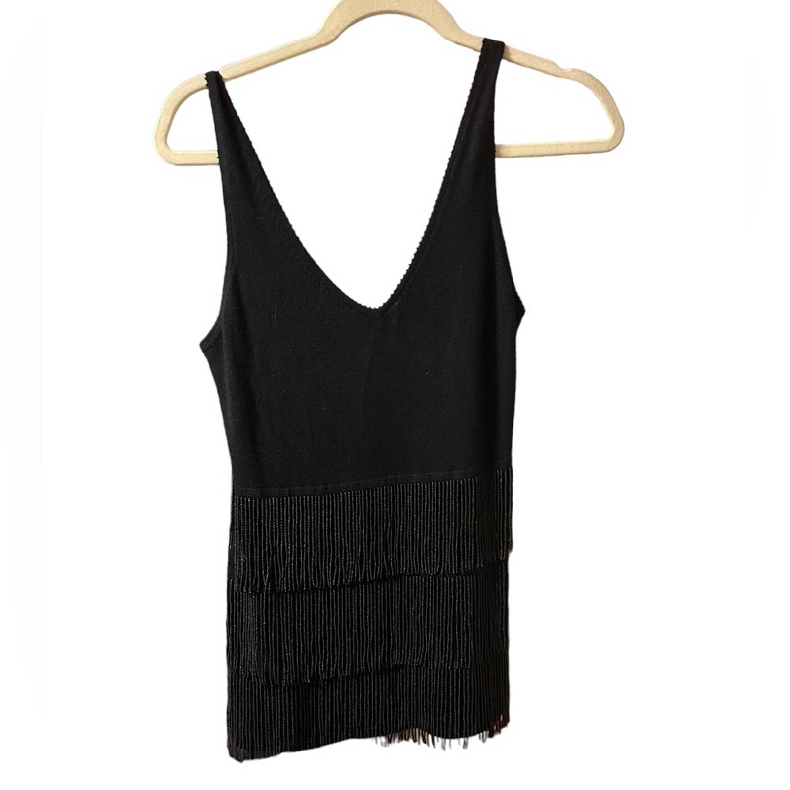 ESCADA SPORT BEADED SILK SWEATER TANK