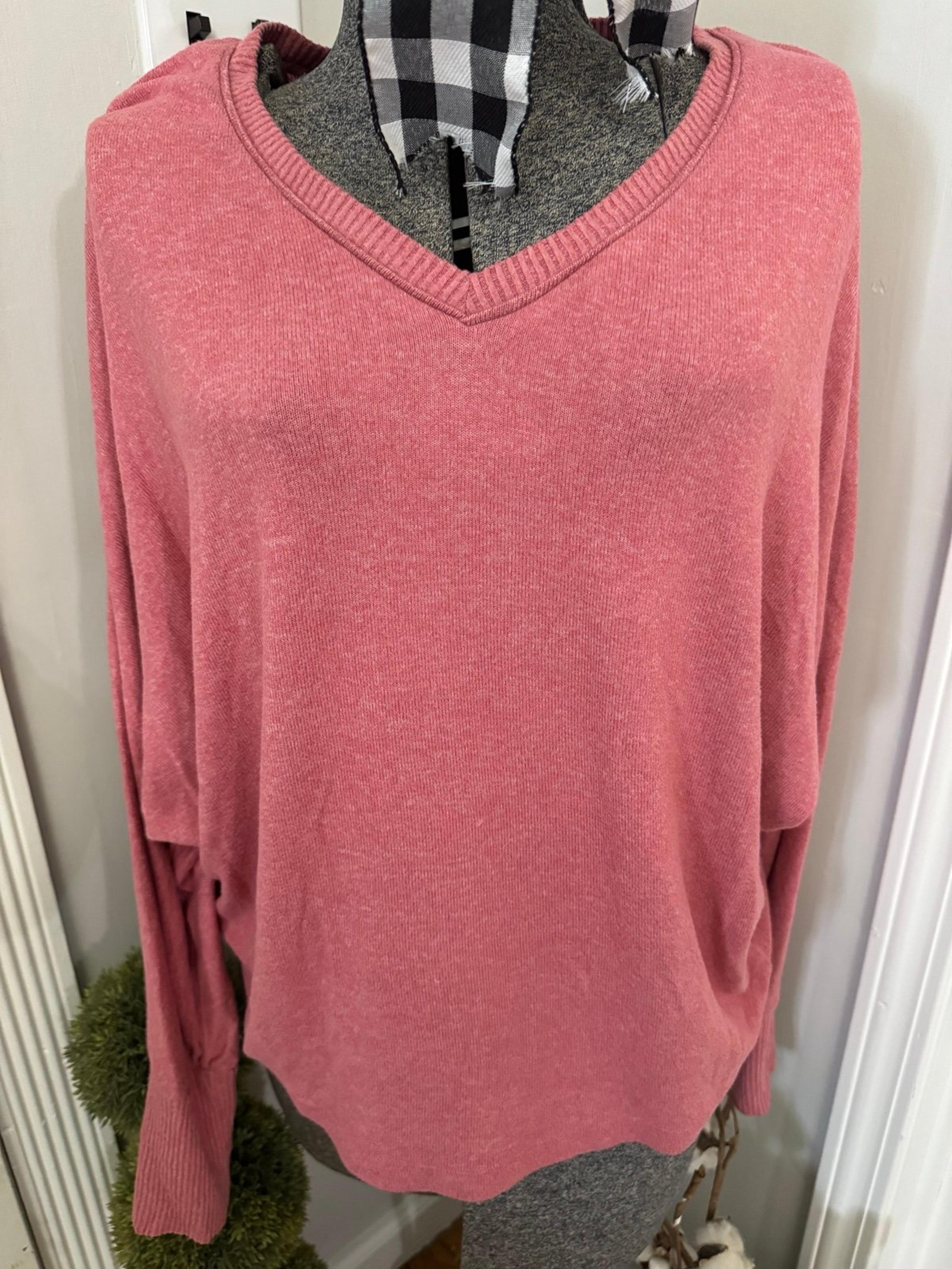 ANTHROPOLOGIE Rhea V-Neck Hacci Off the Shoulder Sweater Top  Medium
