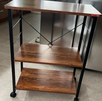 Kitchen Stand Microwave Cart 23.7'' for Small Space, Coffee Cart 3-Tier