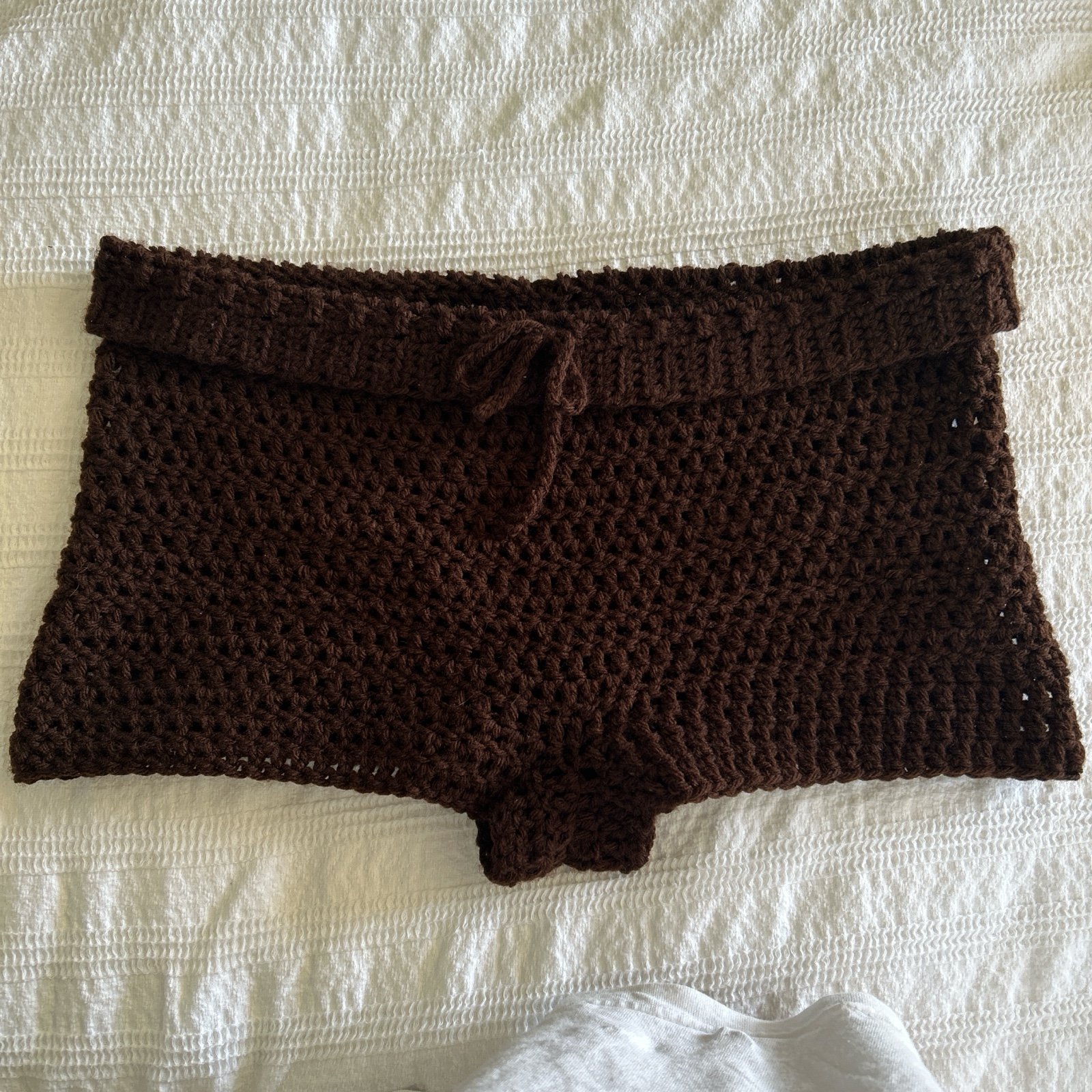 Handmade crochet knit shorts
