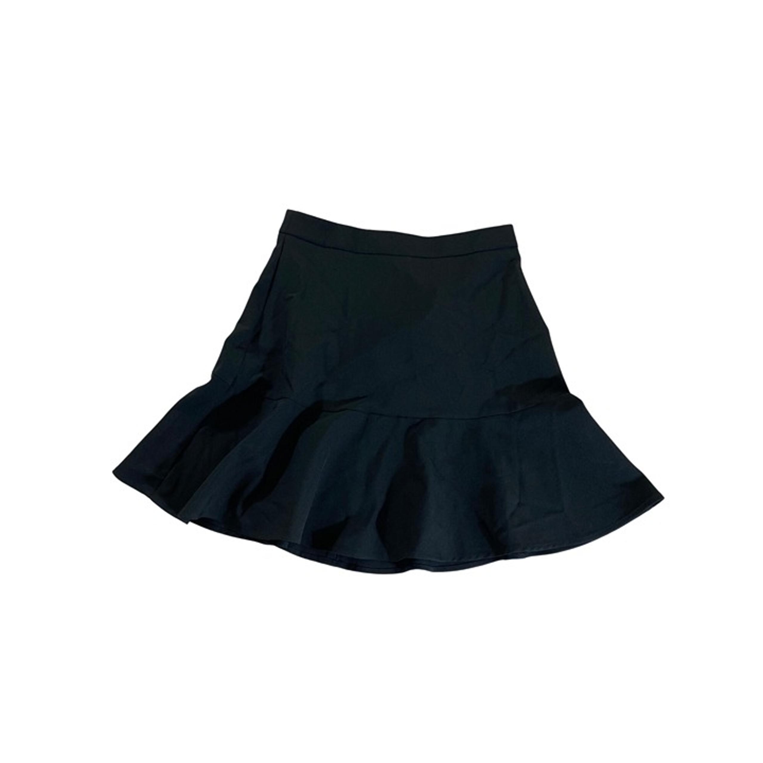 NWT Banana Republic Women's Black Flounce Hem Ruffle Mini Skirt - 2
