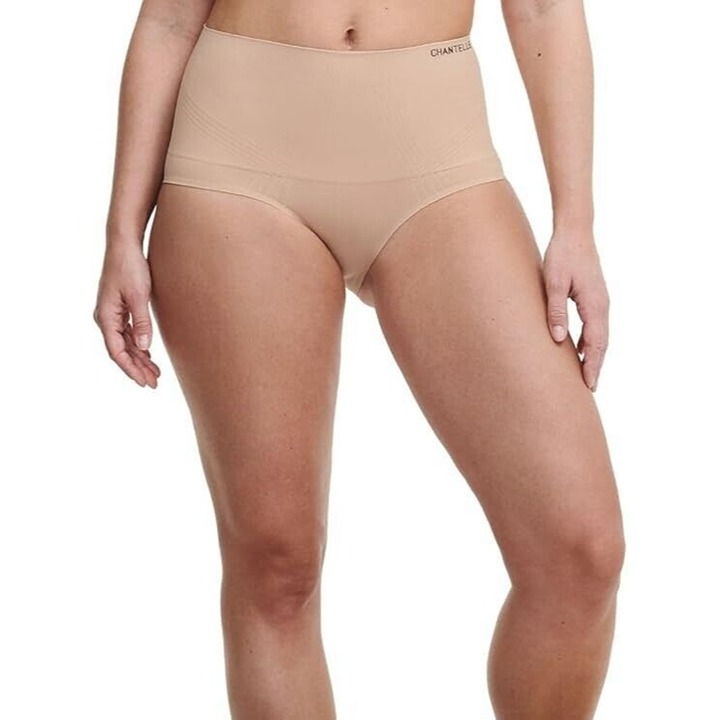 Chantelle Panty Womens Large Beige Smooth Light Control High Waist Brief C10U70