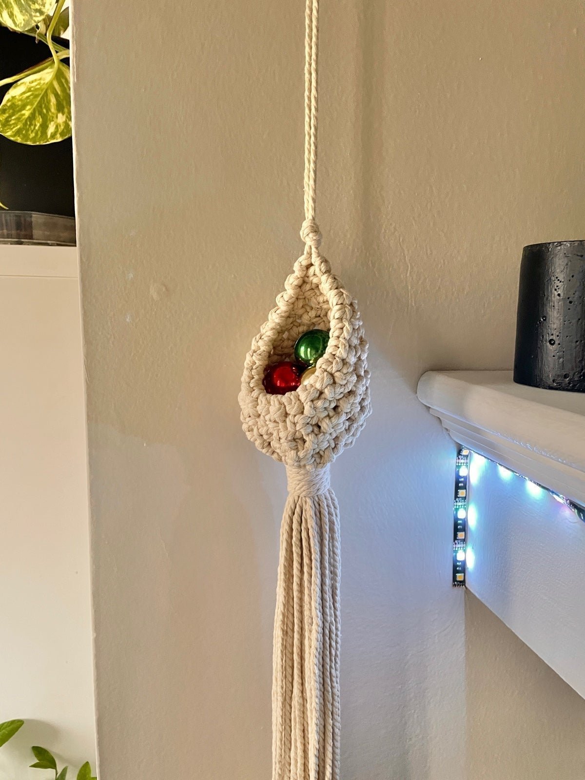 Length 48” / Macrame plant hanger / minimalistic boho style / air plants