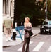 Zara faux leathe pants with a slit