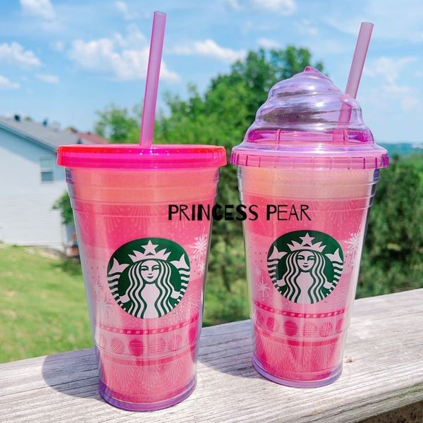 Starbucks Korea 2015 Summer Logo Pink whip dome and coldcup 473ml