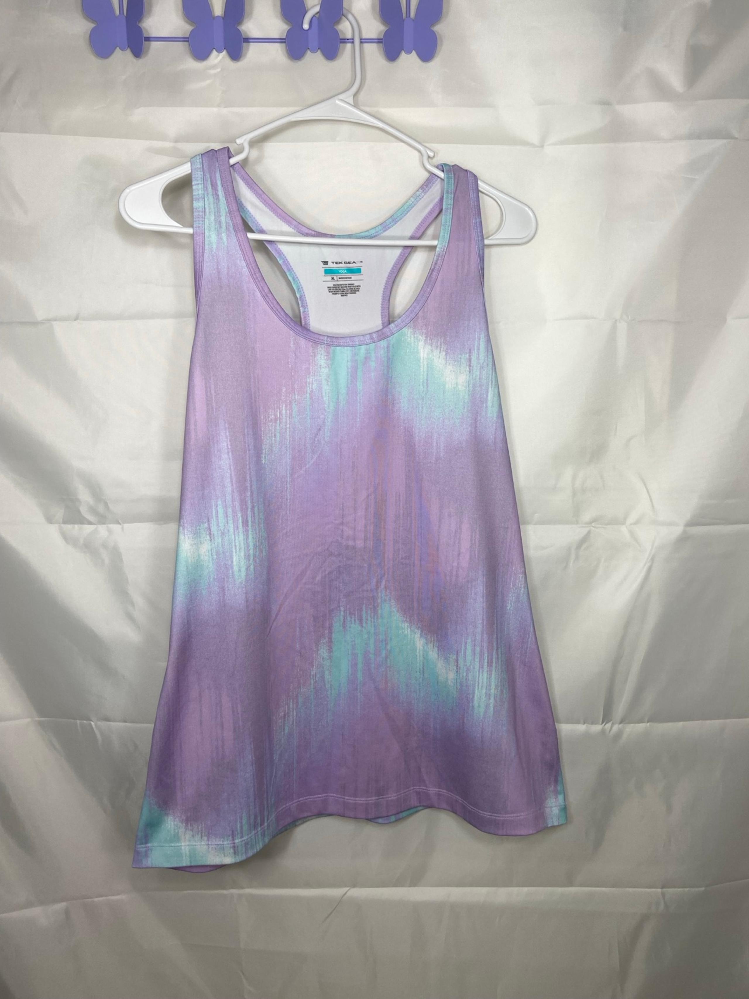 NWOT Tek Gear women’s purple blue racerback yoga active athletic tank top XL