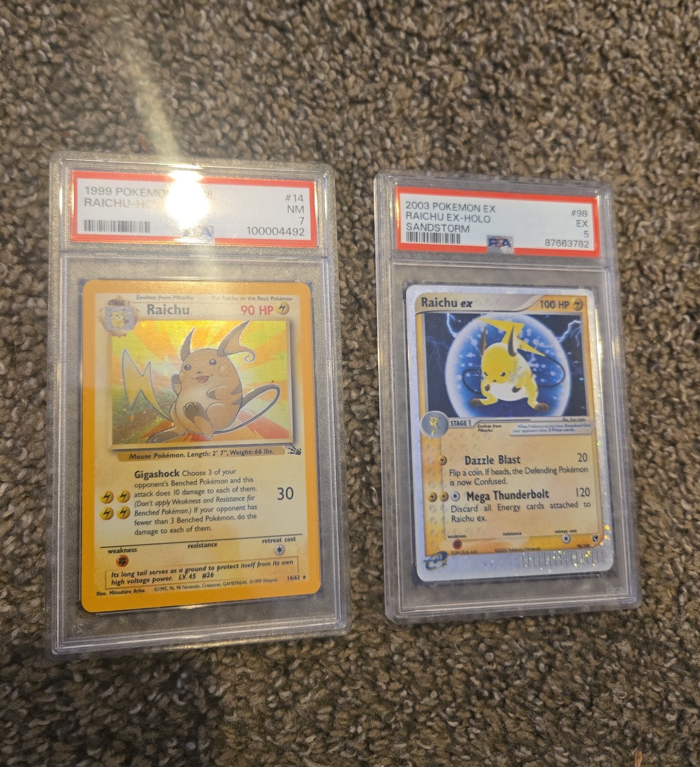 Psa graded holo raichu pokemon card collection bundle lot