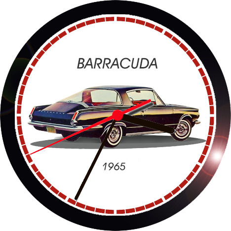 1965 PLYMOUTH BARRACUDA WALL CLOCK