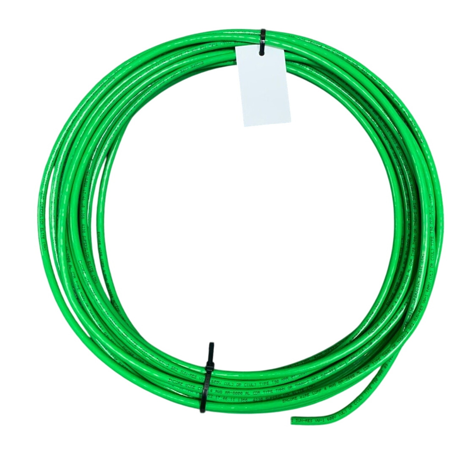 65 Encore Wire Corp AWG 4 Sun Res Super Slick Elite THHN THWN-2 Type T90 Wire