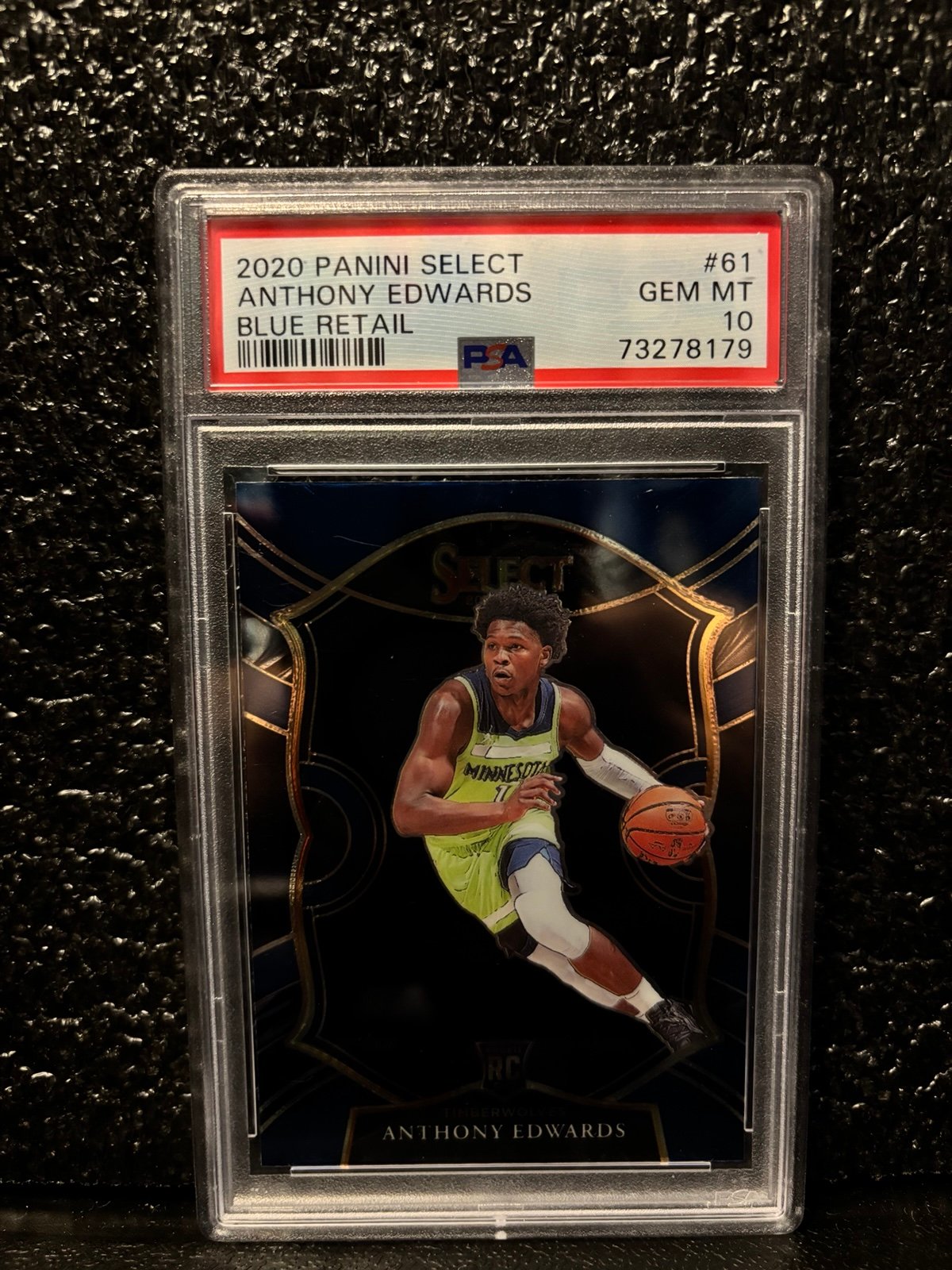 2020 PANINI SELECT #61 ANTHONY EDWARDS BLUE RETAIL