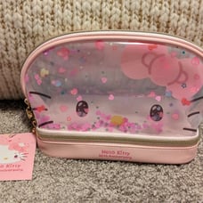 NEW Sanrio Hello Kitty 50th Anniversary Double Compartment Pouch NWT
