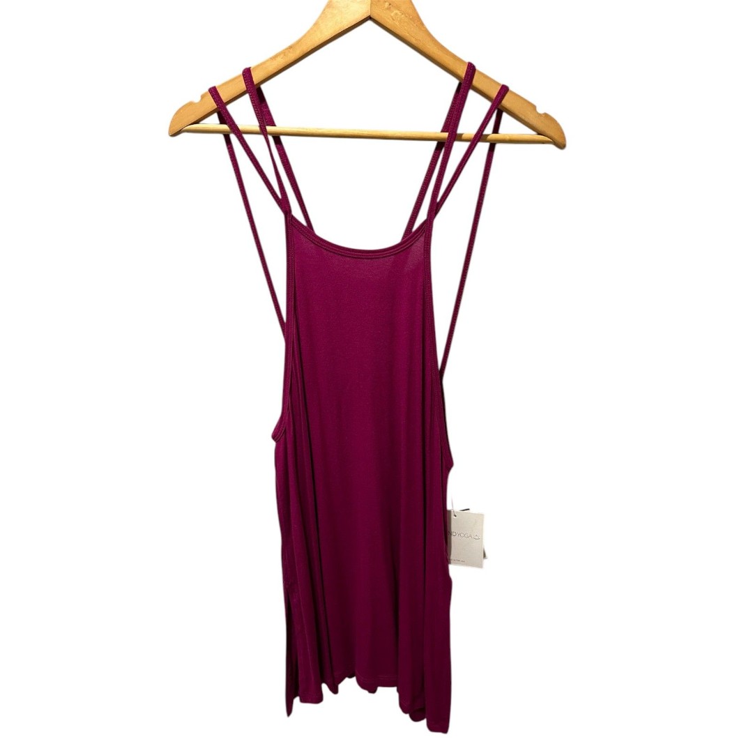 Beyond Yoga Cross Back Tank size Medium Open Back Side Slits Activewear NWT