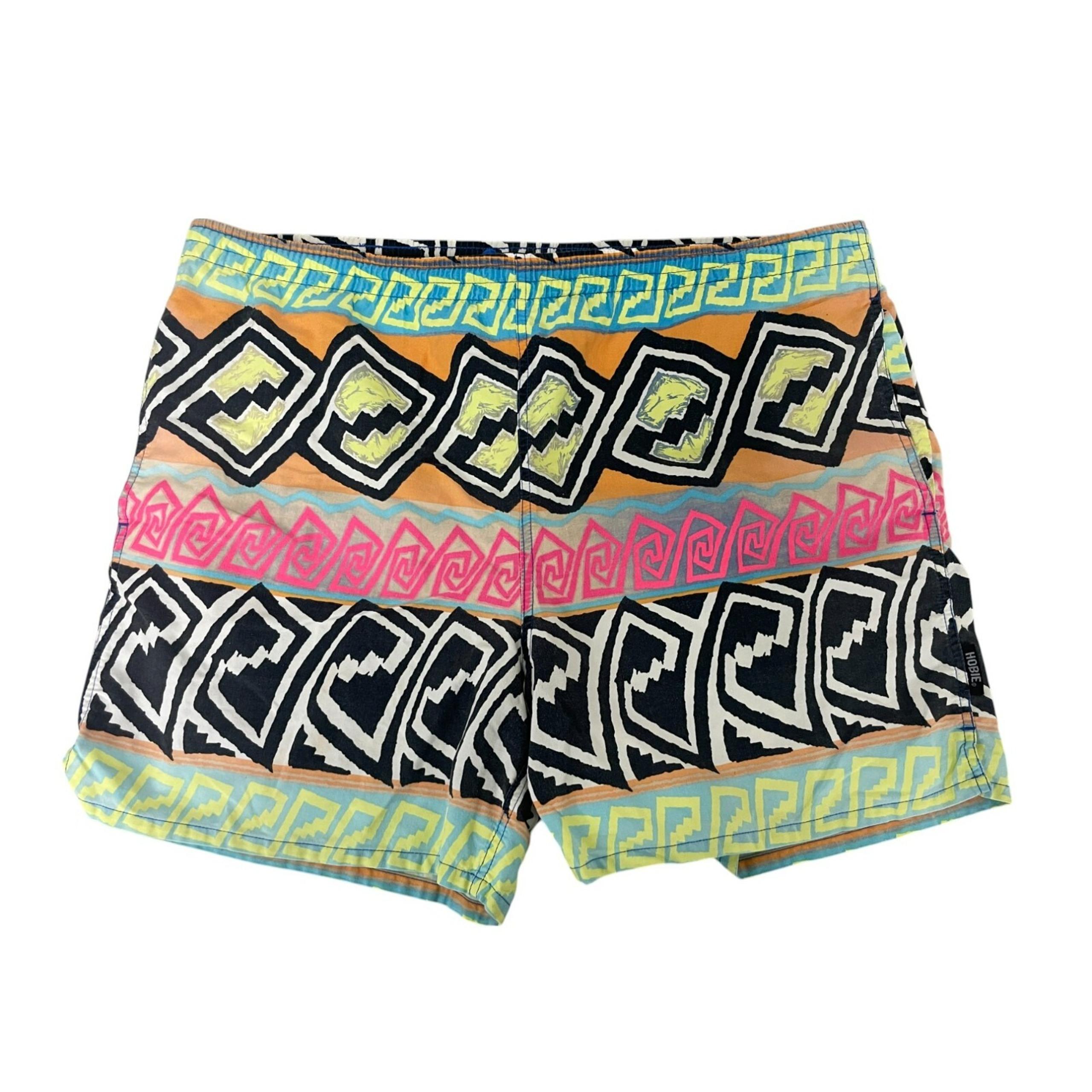 Hobie Swim Shorts Men's XL Surf Beach Geometric Polyester Pull On Vintage
