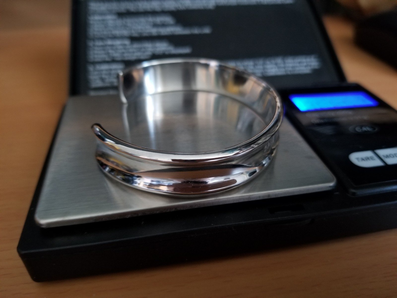Solid sterling silver cuff large heavy 37+ grams