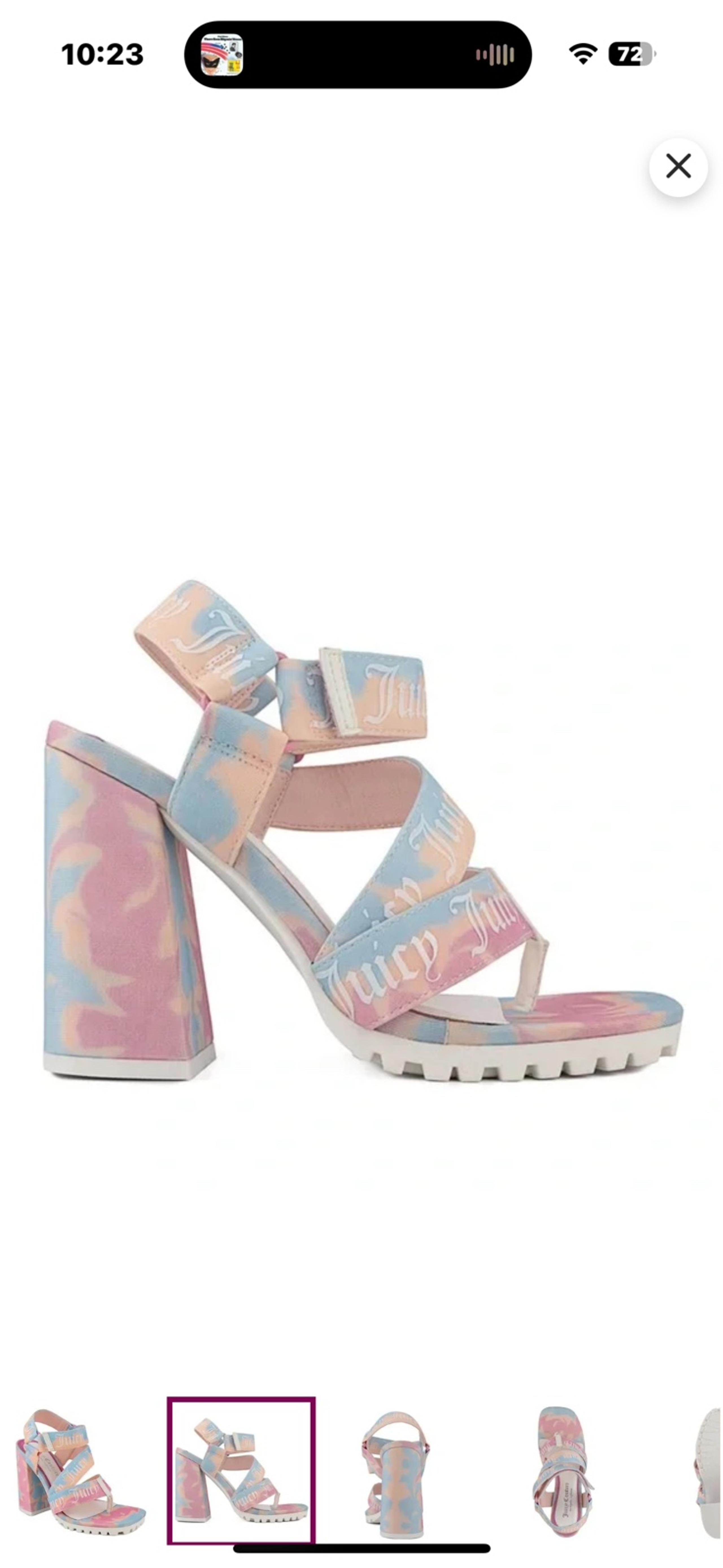 NWT Juicy Couture Women’s Georgette Pink Cotton Candy Heel Sandals -8