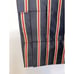 Black Striped Curtain Panels 40x84 Black with Burgundy and Tan Egyptian Cotton