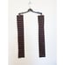 Black Striped Curtain Panels 40x84 Black with Burgundy and Tan Egyptian Cotton
