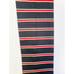 Black Striped Curtain Panels 40x84 Black with Burgundy and Tan Egyptian Cotton