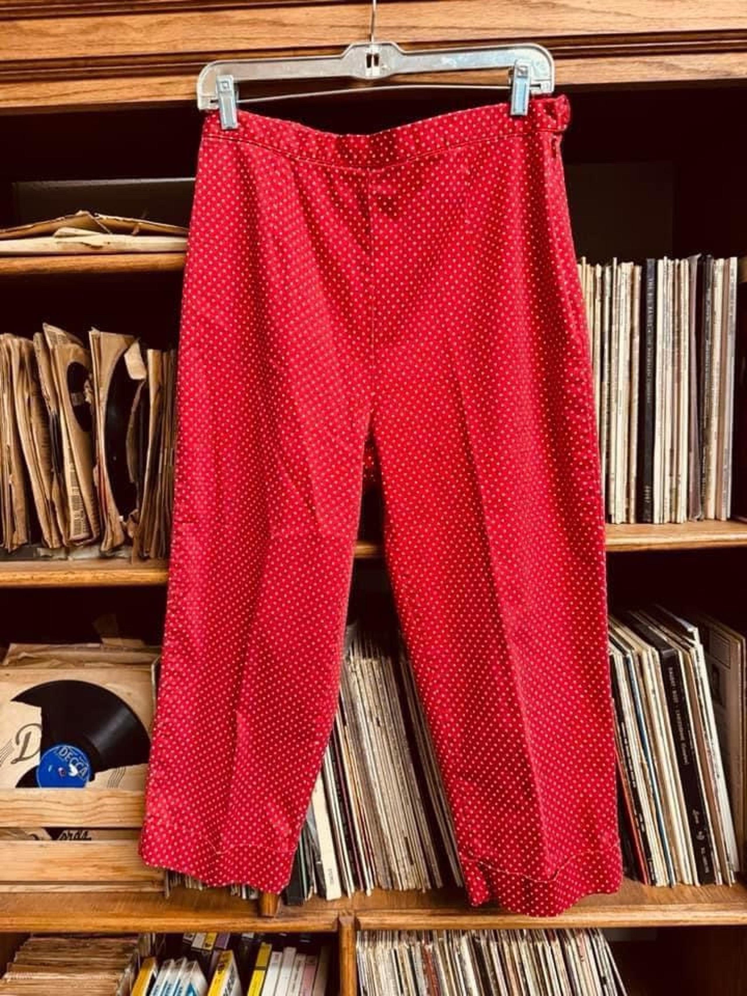 Vintage Bill Blass Polka Dot Capri / Ankle Pants