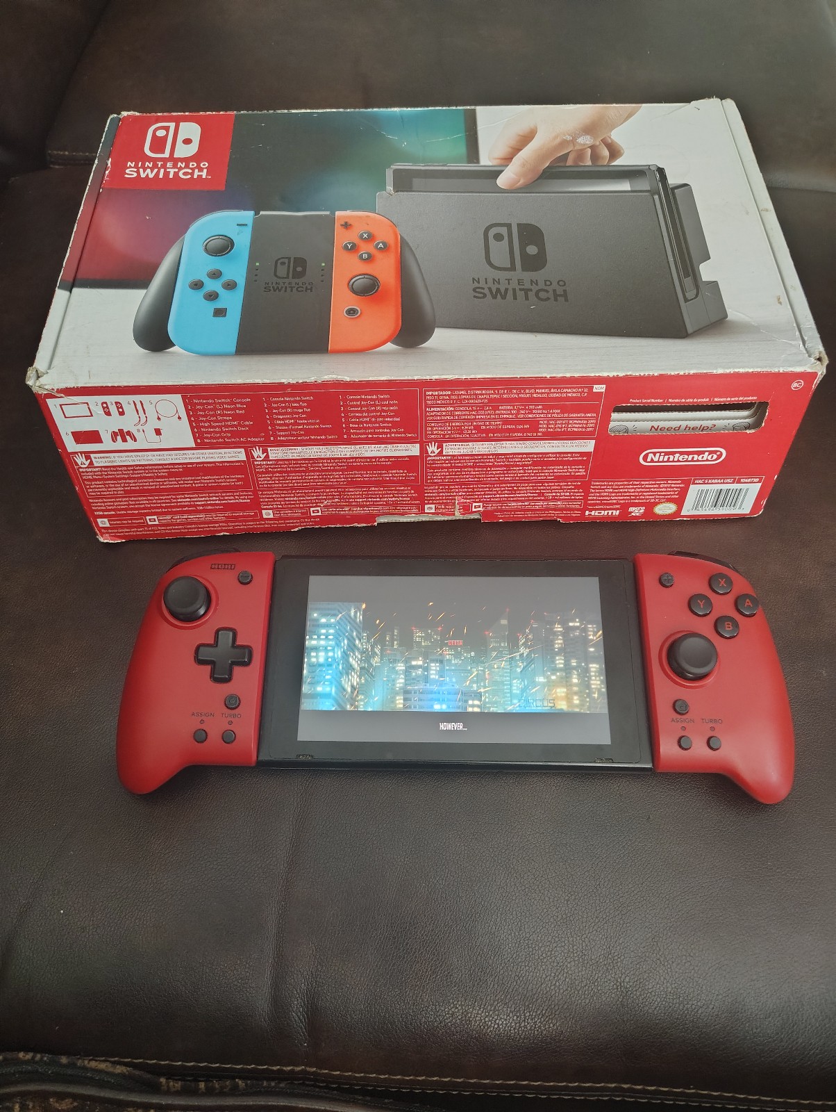 NINTENDO SWITCH GAME SYSTEM WITH ORIGINAL BOX