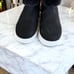 Steve Madden Harmoni Black Faux Fur Cuff Sneaker Boots Girls Size 5