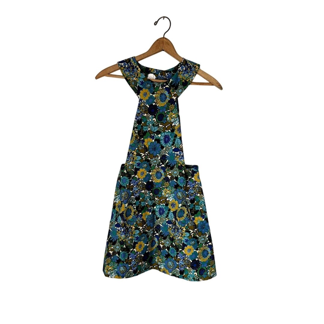 Vintage dArmigene Floral Vibrant Airline Uniform Apron