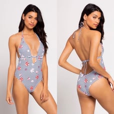 NEW L*space Pamela One-Piece Swimsuit in Floral Bay sz 12