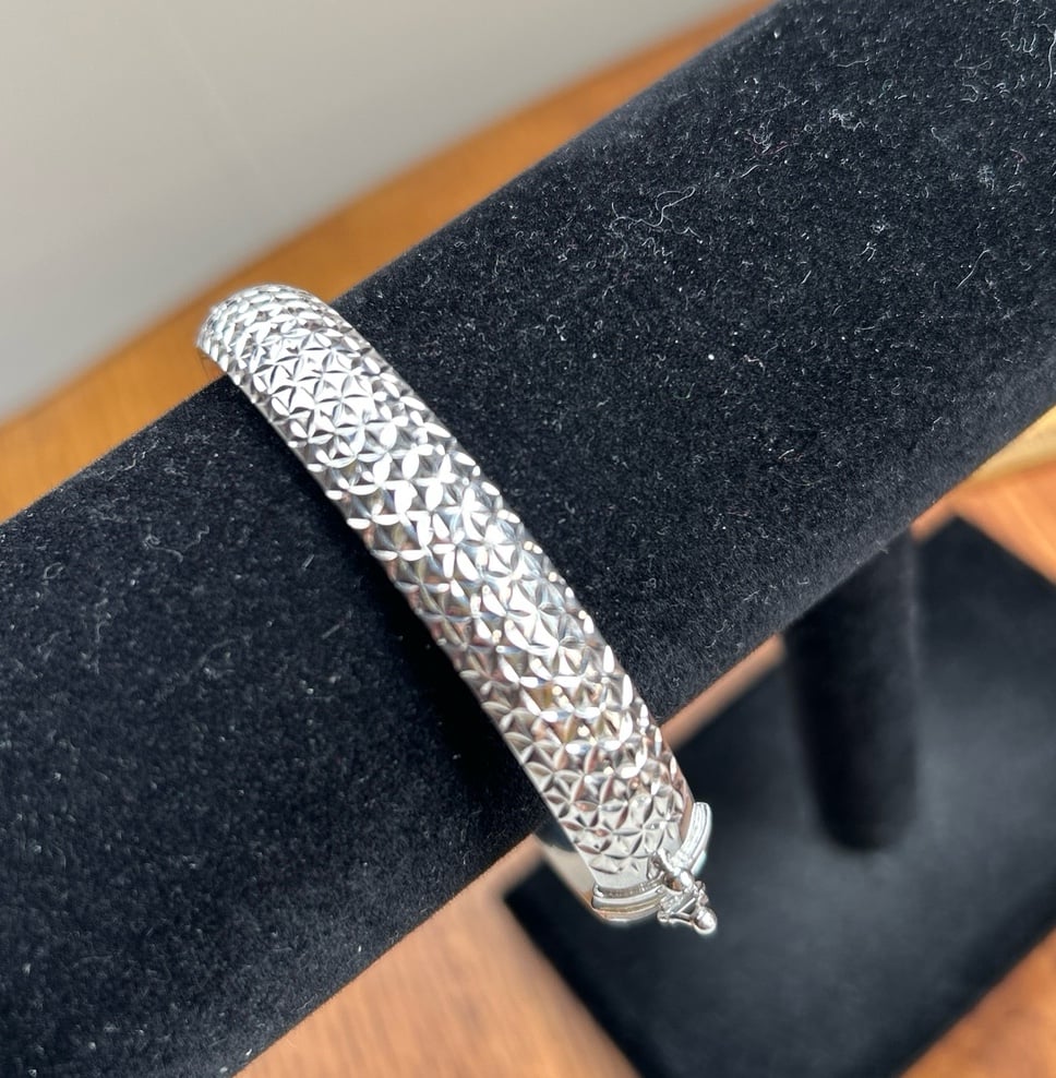 Sterling Diamond Cut Bracelet