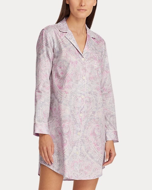 Lauren Ralph Lauren Paisley Cotton Sleep Shirt