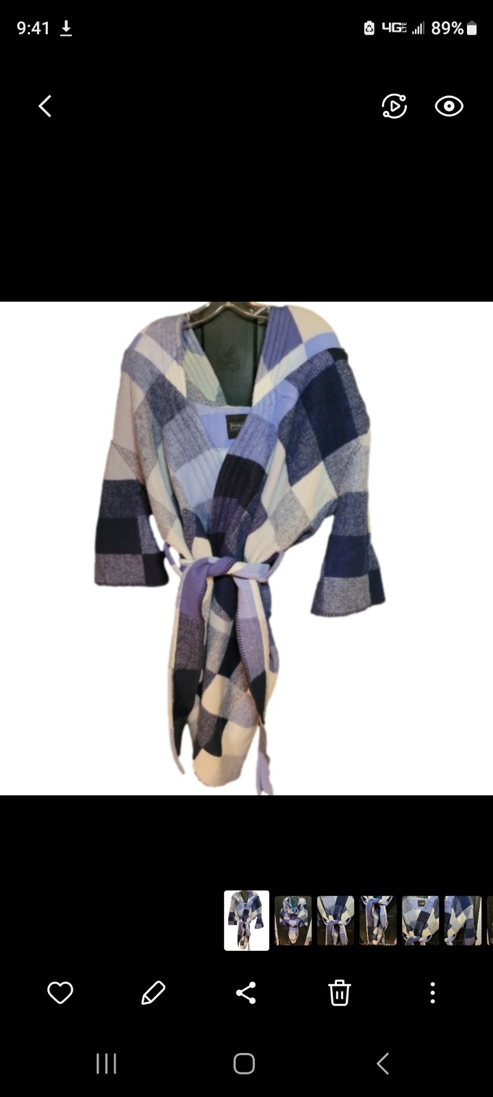 Pendleton, Men's Bathrobe, blue and white, EUC, Size 1XL