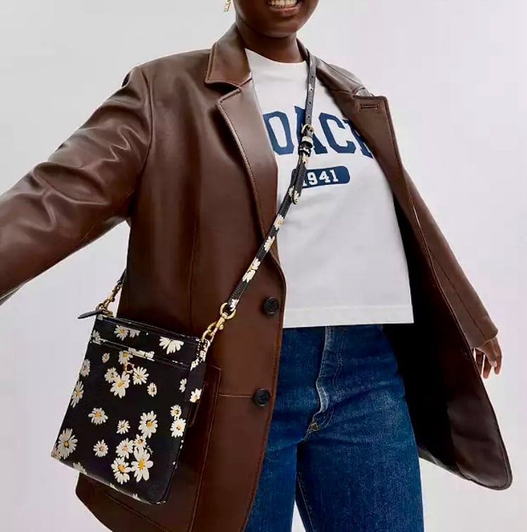 NWT Coach Kitt Messenger Crossbody Bag with Black and White