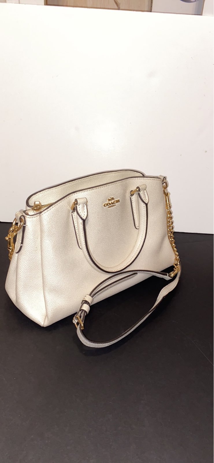 Coach White Leather Satchel