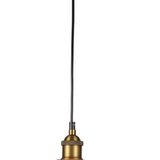 Brikey 5.8'' Amber Crystal Glass & Brass Gold Socket Pendant Light