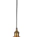 Brikey 5.8'' Amber Crystal Glass & Brass Gold Socket Pendant Light