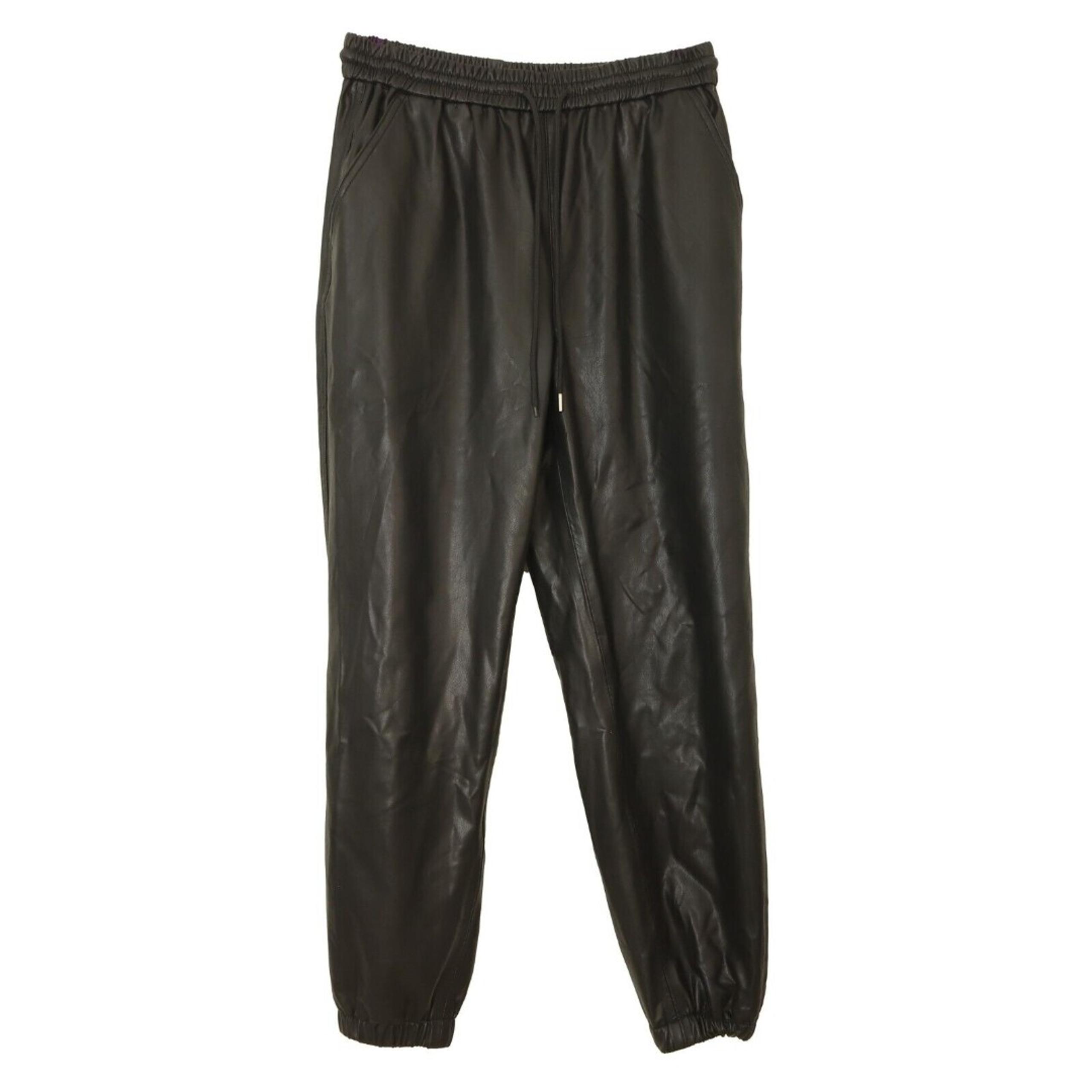 BlankNYC Faux Leather Jogger Pant Size 26 Elastic Drawstring Pockets Black B86