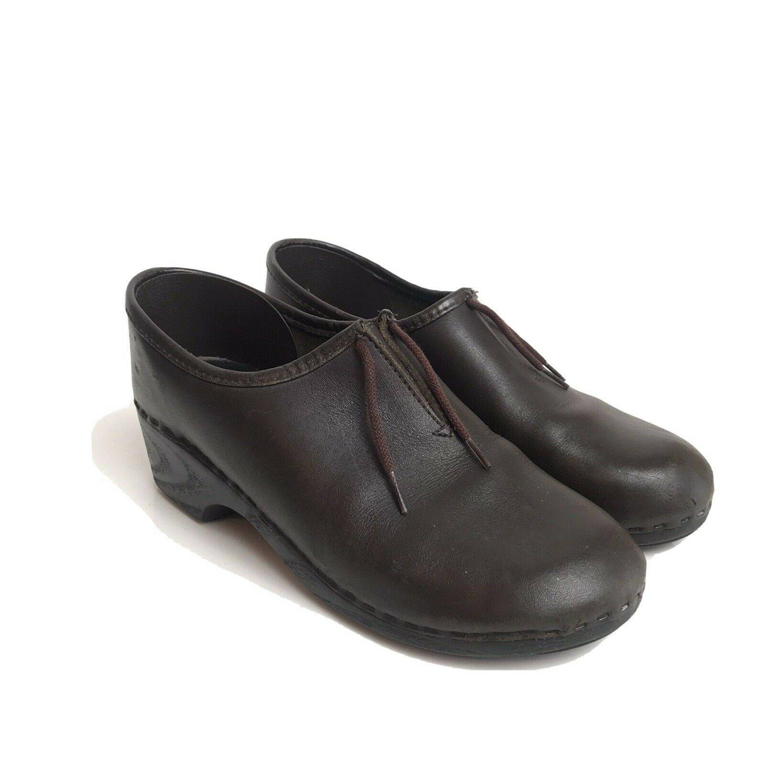 L.L. Bean Leather Slip On Clogs Loafers