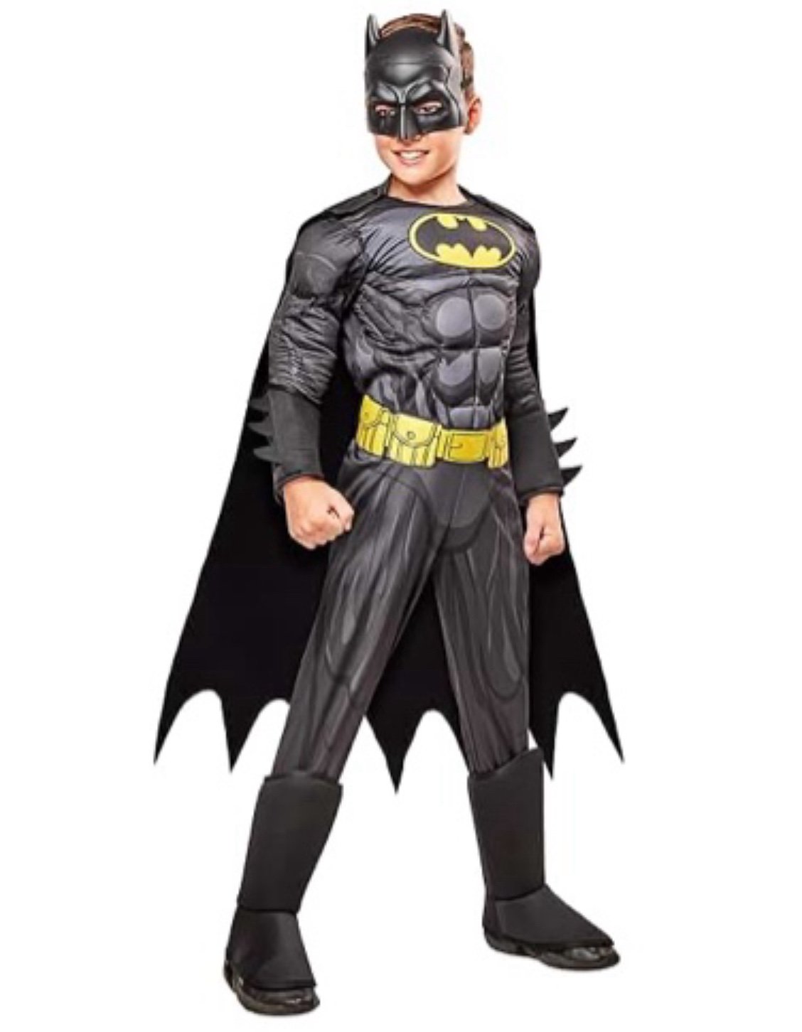 NWT Rubie's Costume Co 630857_S Boys DC Comics Deluxe Batman Costume | Size: S