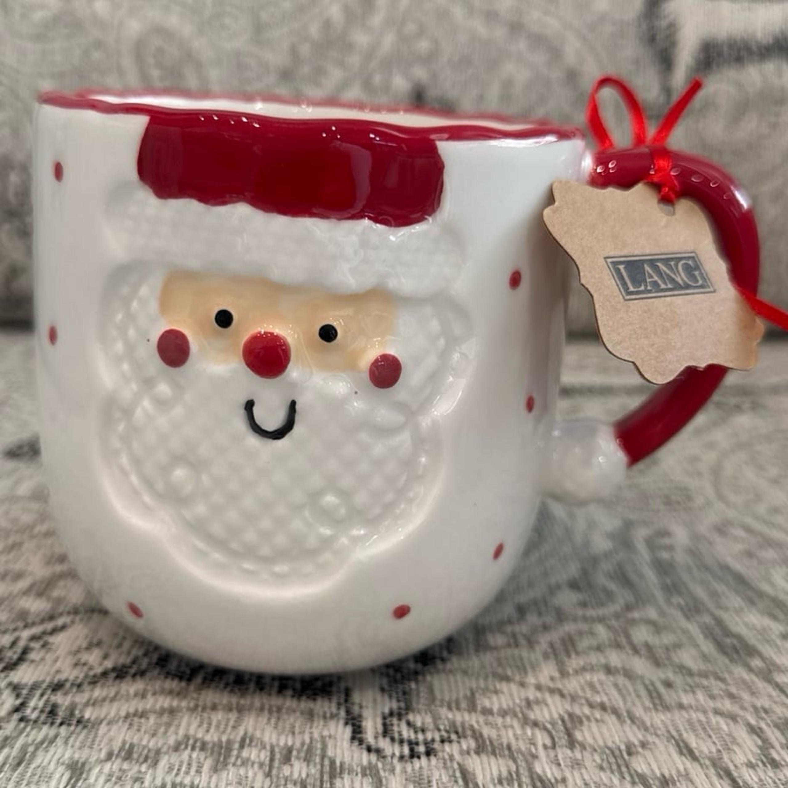 NEW Hand Painted LANG Christmas Santa mug