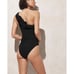 J.Crew Matte ruffle one-shoulder one-piece swimsuit NWT Size 6