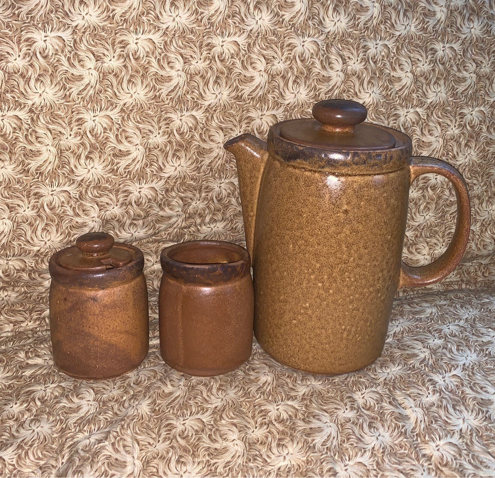 Vintage McCoy Mesa Canyon Coffee Pot Creamer Sugar 1419 & 1414