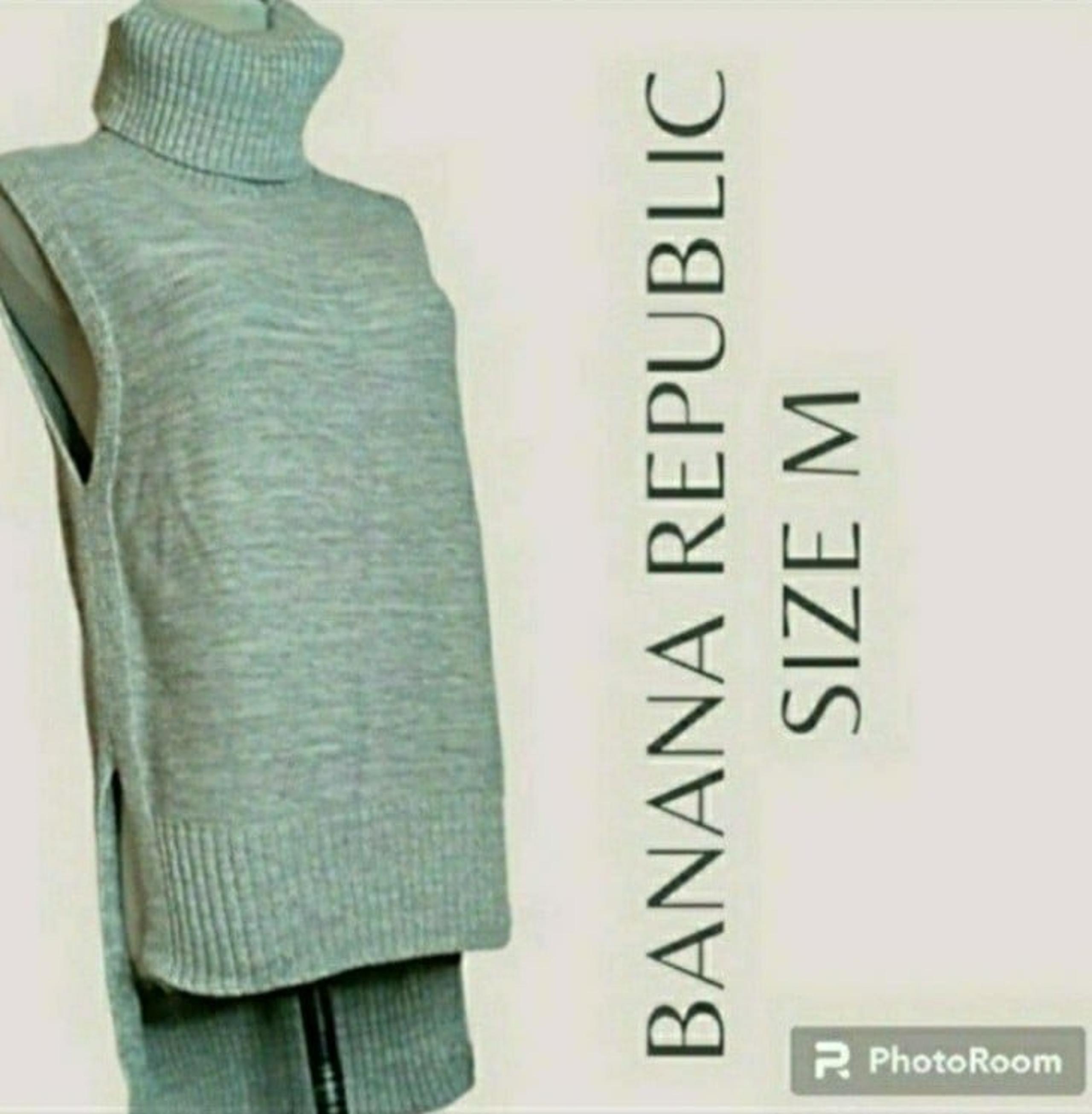 BANANA REPUBLIC Vest Hi-Low Sleeveless Turtleneck Sweater NWOT MEDIUM