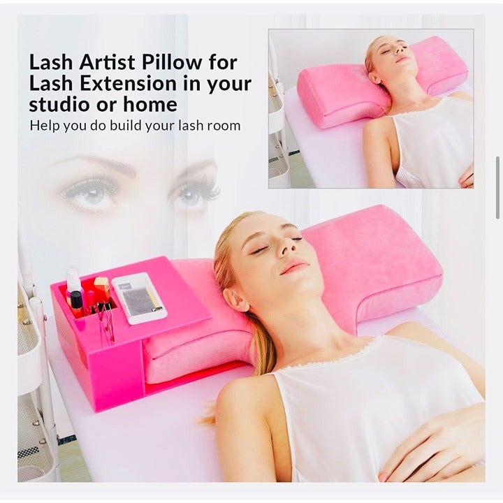 Pillow Eyelashes Extensions Application Memory Foam Pink/neck Support GLADGIRL