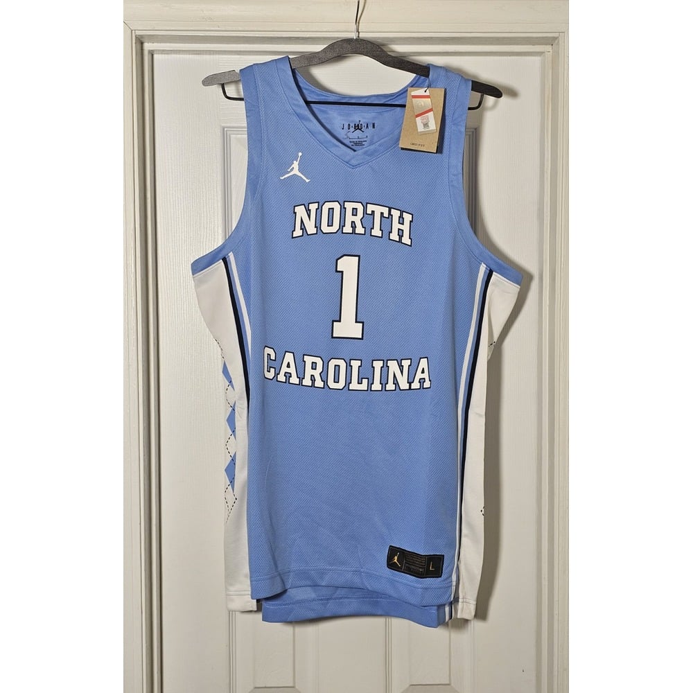 Air Jordan North Carolina Tar Heel Jersey Size Large #1 Blue