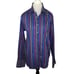 Marks & Spencer Autograph Purple Stripe Floral Accent Dress Shirt Size 42 16.5